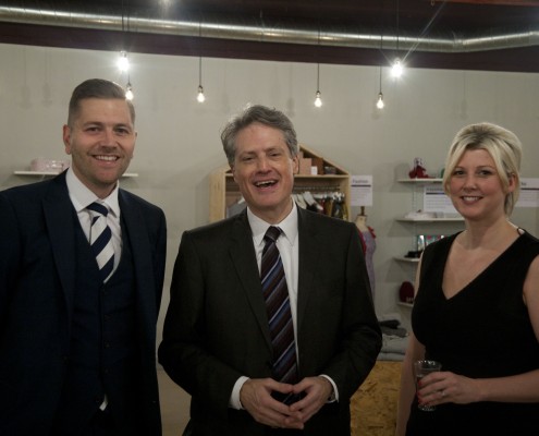 Left to right - Carl Meale (Land Securities), Councillor Ben Coleman (London Borough of Hammersmith & Fulham) and Elisicia Moore (Petit Miracles)